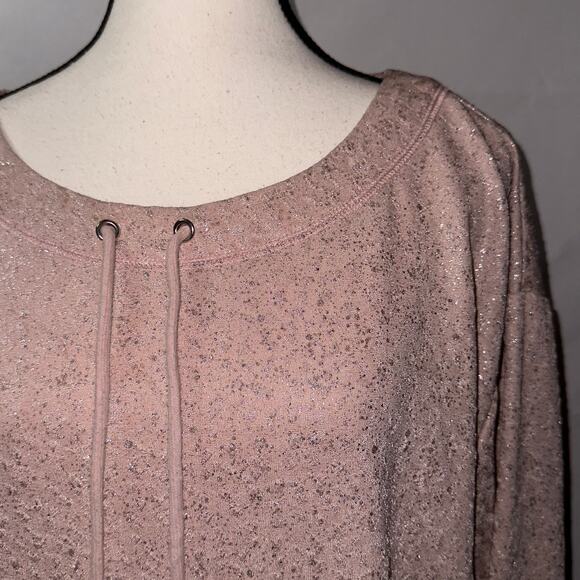 Ruby Rd. Pink Glitter pullover Top women’s Size Large - Picture 4 of 6